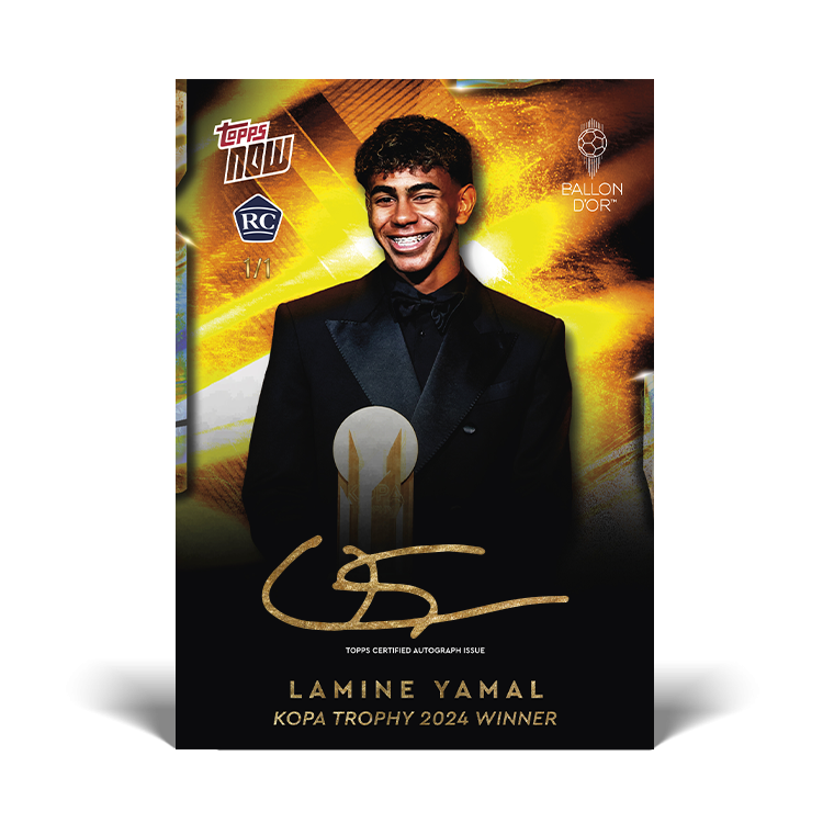 Lamine Yamal - 2024 Kopa Trophy Winner - LOOK OUT FOR ON CARD AUTO / RELICS - Ballon d’Or Topps NOW® Card [20 Cards]