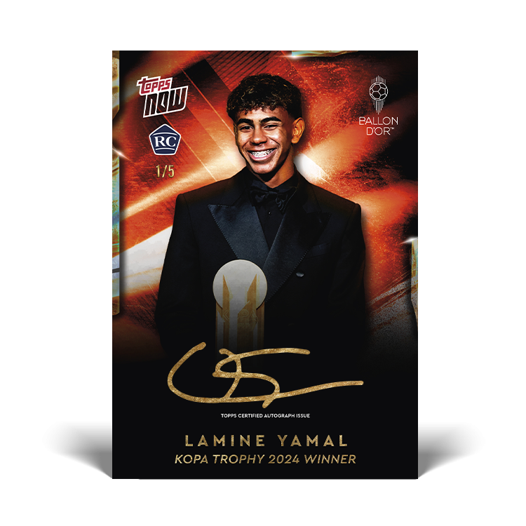 Lamine Yamal - 2024 Kopa Trophy Winner - LOOK OUT FOR ON CARD AUTO / RELICS - Ballon d’Or Topps NOW® Card [20 Cards]