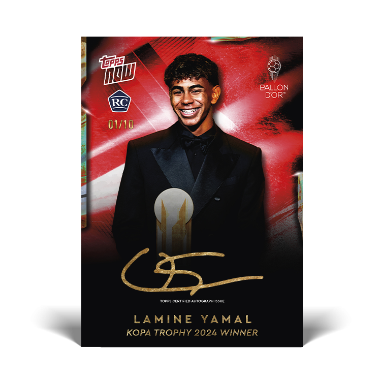 Lamine Yamal - 2024 Kopa Trophy Winner - LOOK OUT FOR ON CARD AUTO / RELICS - Ballon d’Or Topps NOW® Card [20 Cards]