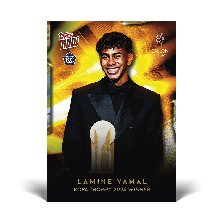 Lamine Yamal - 2024 Kopa Trophy Winner - LOOK OUT FOR ON CARD AUTO / RELICS - Ballon d’Or Topps NOW® Card [20 Cards]