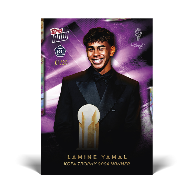 Lamine Yamal - 2024 Kopa Trophy Winner - LOOK OUT FOR ON CARD AUTO / RELICS - Ballon d’Or Topps NOW® Card [20 Cards]