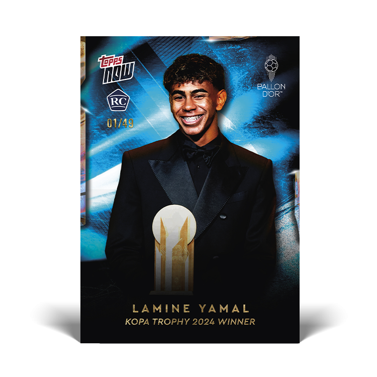 Lamine Yamal - 2024 Kopa Trophy Winner - LOOK OUT FOR ON CARD AUTO / RELICS - Ballon d’Or Topps NOW® Card [20 Cards]